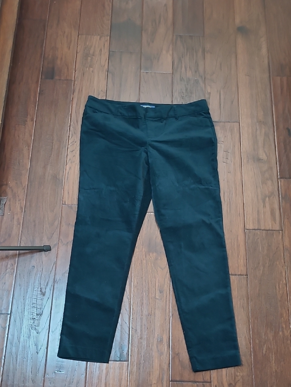 Old Navy Dark Emerald/Teal Velvet Mid-Rise Pixie Ankle Pants size 12